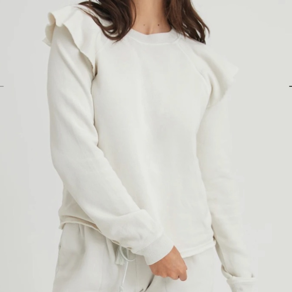 SomethingNavy Meghan Ruffle Sweatshirt - Picture 5 of 6